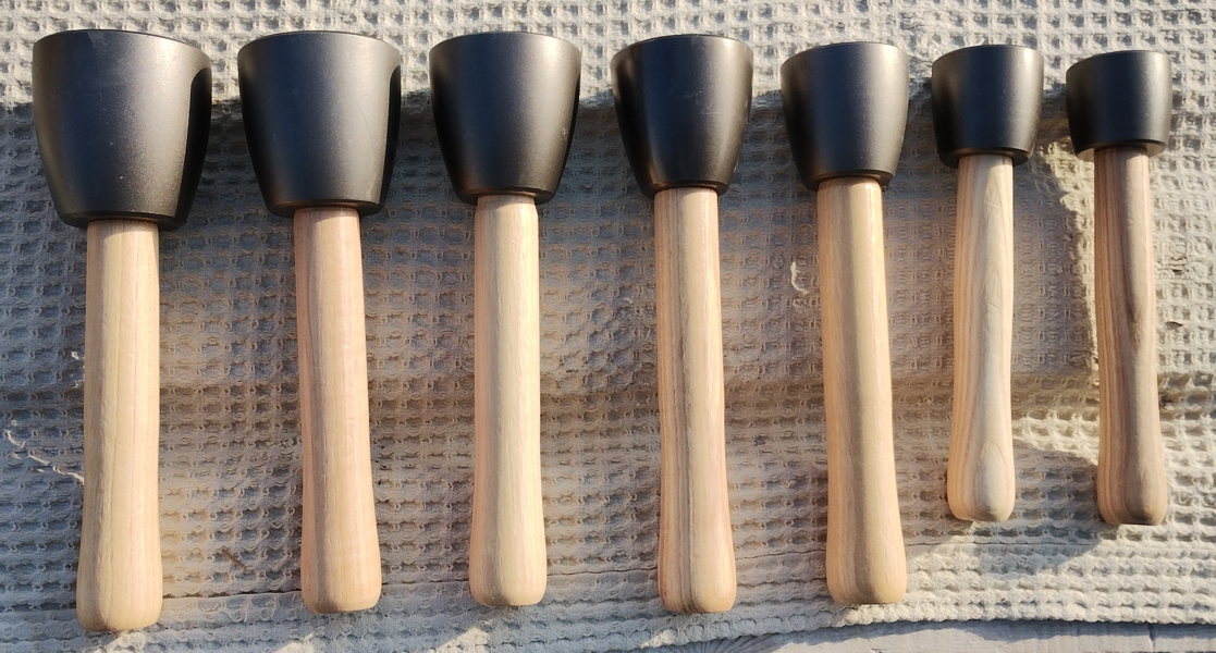 Marteaux ronds en acier pour travaux manuels, poids 300, 400, 600, 800, 1000, 1250, 1450 grammes, avec manche en bois - photo réelle des outils
