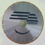 Безшумен диск за рязане на мрамор ZENESIS с подредени диаманти, за стационарна машина. Диаметър 350 мм
